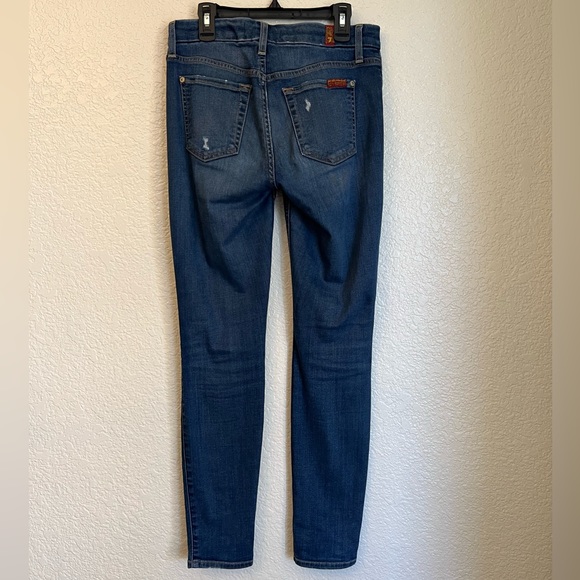 7 For All Mankind (b-air) The Ankle Skinny Jeans Size Women’s 24 - Picture 5 of 11